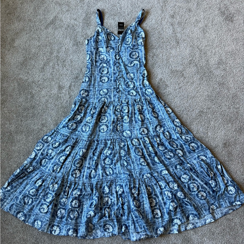 Ralph Lauren Blue linen Maxi Dress size 4